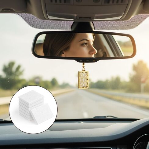 50 Pcs Unscented Aroma Pads, White Aromatherapy Perfume Diffusers | 1.2 x 0.9 in Humidifier Aromas Pad Replacement, Air Filter Scent Pad, Aroma Oil Refill Pads, Essential Oil Pads in Saudi Arabia