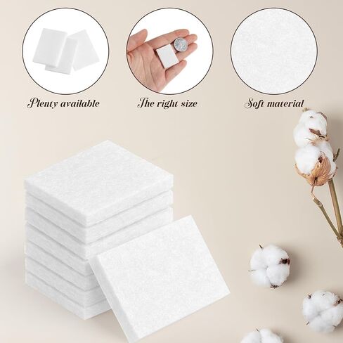 50 Pcs Unscented Aroma Pads, White Aromatherapy Perfume Diffusers | 1.2 x 0.9 in Humidifier Aromas Pad Replacement, Air Filter Scent Pad, Aroma Oil Refill Pads, Essential Oil Pads in Saudi Arabia