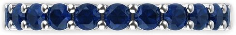 Metal Factory 3.50MM Sterling Silver 925 Blue CZ Eternity Engagement Wedding Band Ring in Saudi Arabia