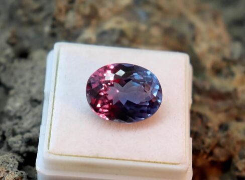 11Ct Natural Alexandrite Gemstone Oval Cut | Certified AAA Faceted Alexandrite | Loose Color Changing Gemstone in Kuwait