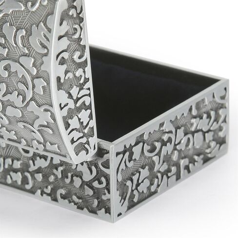 Vintage Metal Jewelry Gift Box, Small Ring/Earrings/Necklace/rosary Holder Storage Trinket Case, Keepsake Treasure Prizes Chest for Women Girl Decorative (Style 1) in Saudi Arabia