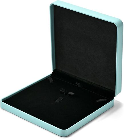 3 in 1 Large PU Leather Jewelry Set Box, Velvet Interior Necklace Jewelry Gift Boxes, Necklace Earring Ring Bracelet Holder for Birthday,Wedding, Valentine's Day Mother's Day (Blue) in Saudi Arabia