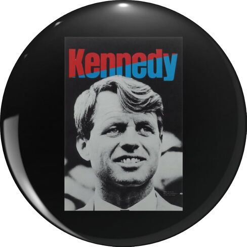 Vintage Photograp Robert F Kennedy 1968 Presidential Campaign Gifts Music Fan Pin Lapel Pin Cute Brooch Pins Badges 0.75" in Kuwait