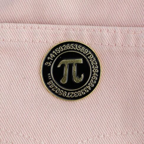 Pi Math Symbol Enamel Pin, Academic Mathematics Pin Brooch For Math Teacher STEM Student, Pi Symbol Brooch Badges For Mathematics Lover, STEM Lapel Badges, Back To School Gift, Nerdy Geek Identity Gift Accessories in Kuwait