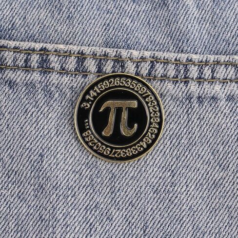 Pi Math Symbol Enamel Pin, Academic Mathematics Pin Brooch For Math Teacher STEM Student, Pi Symbol Brooch Badges For Mathematics Lover, STEM Lapel Badges, Back To School Gift, Nerdy Geek Identity Gift Accessories in Kuwait