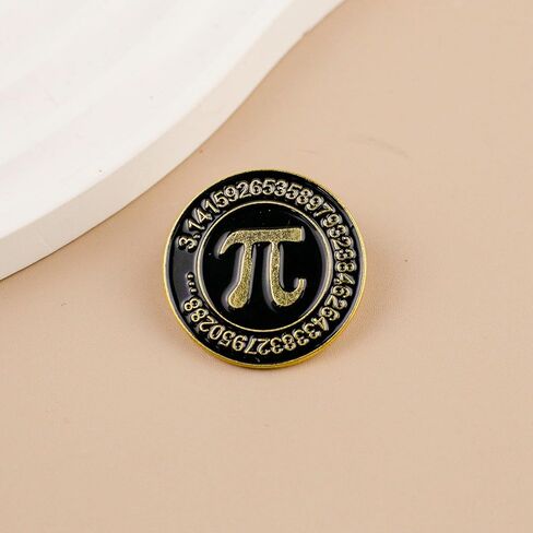 Pi Math Symbol Enamel Pin, Academic Mathematics Pin Brooch For Math Teacher STEM Student, Pi Symbol Brooch Badges For Mathematics Lover, STEM Lapel Badges, Back To School Gift, Nerdy Geek Identity Gift Accessories in Kuwait