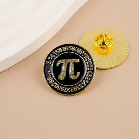 Pi Math Symbol Enamel Pin, Academic Mathematics Pin Brooch For Math Teacher STEM Student, Pi Symbol Brooch Badges For Mathematics Lover, STEM Lapel Badges, Back To School Gift, Nerdy Geek Identity Gift Accessories in Kuwait