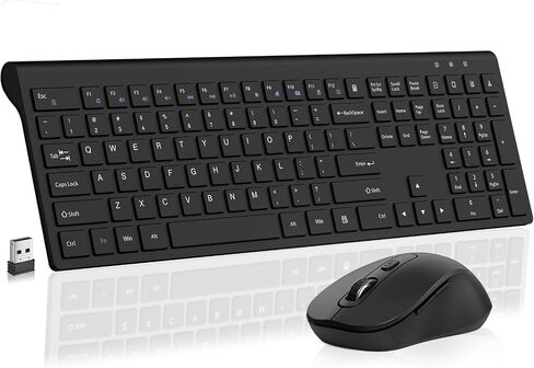 2.4G Wireless Keyboard and Mouse Compact Keyboard Mini Portable Silent Mouse, Suitable for Laptops Mac PC、 Travel Keyboard and Mouse in Kuwait