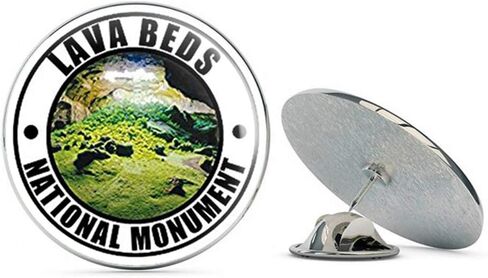 Round Lava BEDS National Monument (Travel rv Hike) Metal 0.75" Lapel Hat Pin Tie Tack Pinback in Kuwait