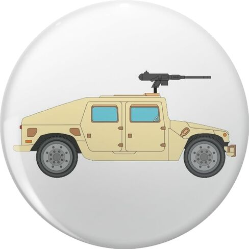 Tan Military Humvee with Mounted Gun Army Vehicle Design Pin Lapel Pin Brooch Steel Pins Badge 0.75" in Kuwait