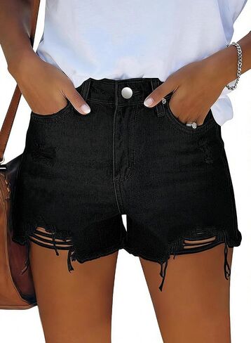 DGRPI Womens Jean Shorts Stretchy High Waisted Ripped Denim Distressed Trendy 2026 Shorts with Pockets in Saudi Arabia