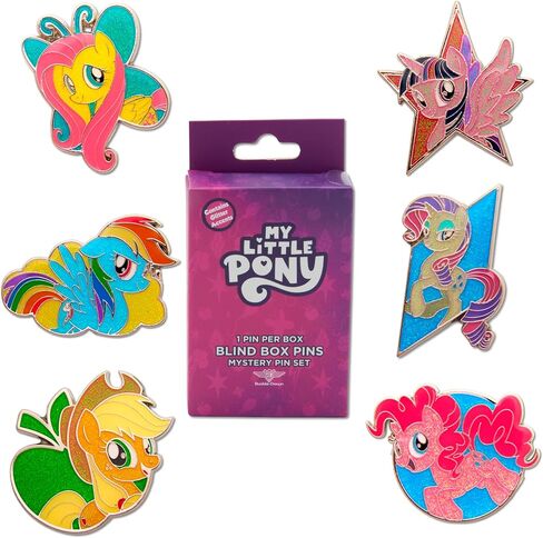 My Little Pony Mystery Enamel Pin Blind Box Series, Applejack, Fluttershy, Pinkie Pie, Rainbow Dash, Rarity, Twilight Sparkle in Kuwait