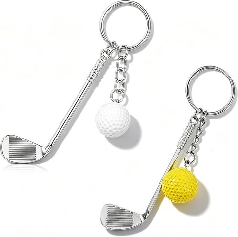 2pcs Golf Keychain, Keychain Golfs Ball Backpack Charms,Sports Golf Gifts for Women Men Key Chain in Saudi Arabia
