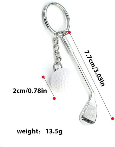 2pcs Golf Keychain, Keychain Golfs Ball Backpack Charms,Sports Golf Gifts for Women Men Key Chain in Saudi Arabia