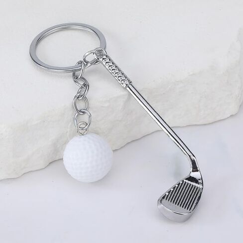 2pcs Golf Keychain, Keychain Golfs Ball Backpack Charms,Sports Golf Gifts for Women Men Key Chain in Saudi Arabia