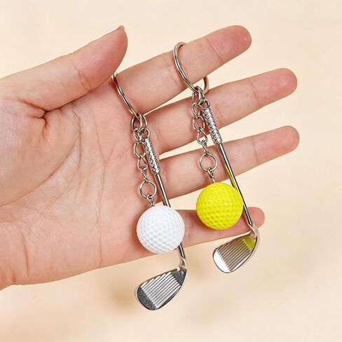 2pcs Golf Keychain, Keychain Golfs Ball Backpack Charms,Sports Golf Gifts for Women Men Key Chain in Saudi Arabia