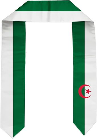 Flag Graduation Stole Sash, Flag Graduation Shawl Sash Stole Wraps Scarf For International Study Pride Women Men (Algeria) in Saudi Arabia