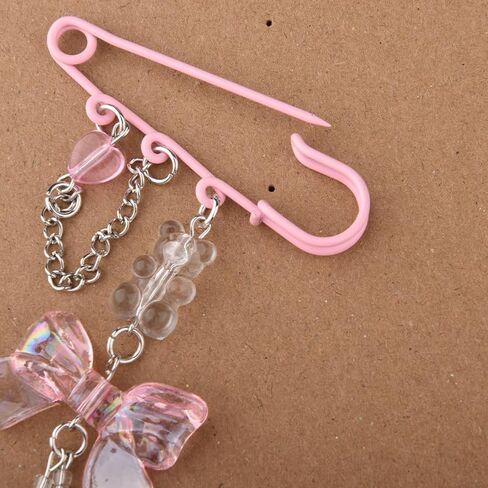 Bow Brooch Pins for Women Girls Safety Heart Stylish Brooch Pin for Women Girls Bow Brooches Accessories for Girls in Saudi Arabia