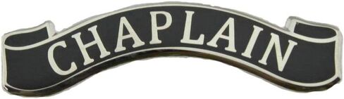 CHAPLAIN Award Bar/Uniform Pin SILVER on BLACK police/sheriff/fire dept pin in Saudi Arabia