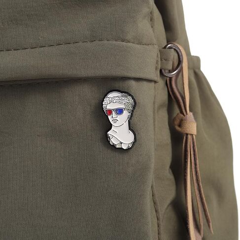 ROFARSO Art Bust Sculpture Enamel Lapel Pin Set Michelangelo's David Pin, Accessory for Backpacks Clothing Bags Hats Shirts (3piccs pin set) in Kuwait