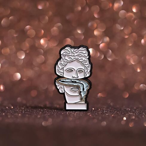 ROFARSO Art Bust Sculpture Enamel Lapel Pin Set Michelangelo's David Pin, Accessory for Backpacks Clothing Bags Hats Shirts (3piccs pin set) in Kuwait