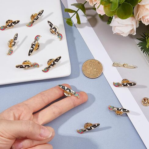 SUPERFINDINGS 12Pcs Enamel Paint Brush Lapel Pins Artist Pins Colorful Alloy Art Themed Brooches Decorative Colorful Painting Brush Brooch Pins for Clothes Scarf Hat Backpack Decor Art Jewelry Gifts in Kuwait