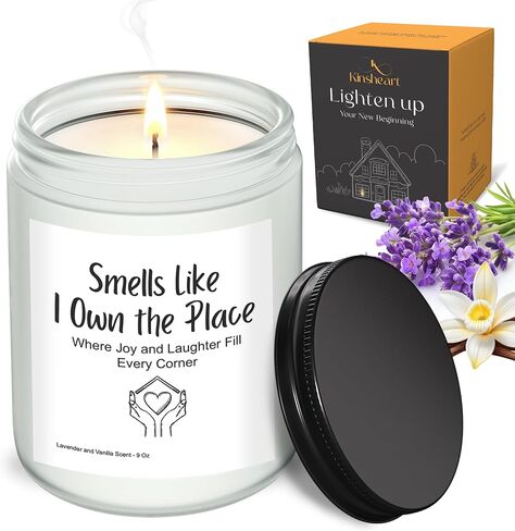 Housewarming Gifts New Home - 9 Oz Jar Candle Gift - Cool House Warming Gifts New Home for Women, Men, Couple, Family - First Apartment Decor Gift in Kuwait