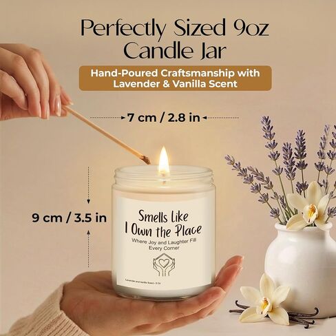 Housewarming Gifts New Home - 9 Oz Jar Candle Gift - Cool House Warming Gifts New Home for Women, Men, Couple, Family - First Apartment Decor Gift in Kuwait