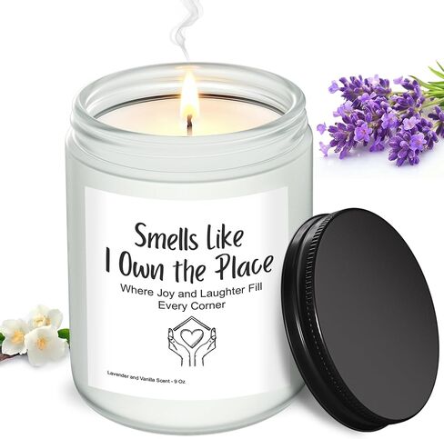 Housewarming Gifts New Home - 9 Oz Jar Candle Gift - Cool House Warming Gifts New Home for Women, Men, Couple, Family - First Apartment Decor Gift in Kuwait