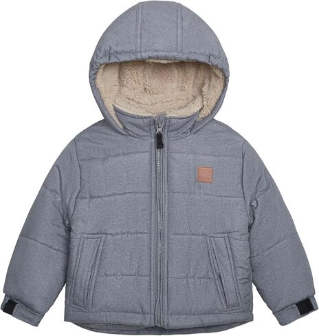 LONDON FOG boys Heavyweight Puffer Jacket Fleece-lined Brushed Microfiber Winter Coat in Kuwait