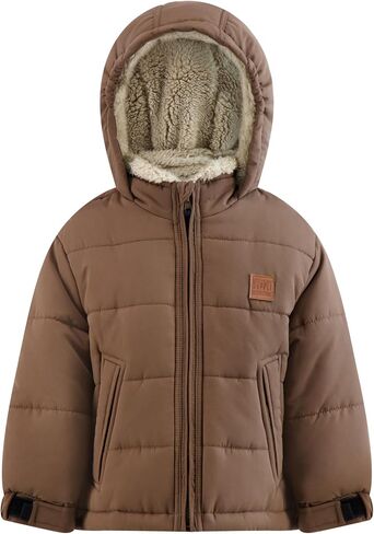 LONDON FOG boys Heavyweight Puffer Jacket Fleece-lined Brushed Microfiber Winter Coat in Kuwait
