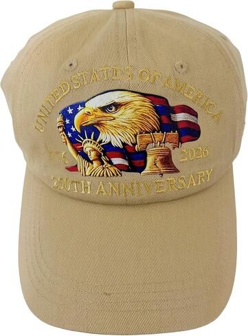 United States 250th Anniversary Hat Eagle - United States 250th Anniversary Hat, Patriotic Adjustable Baseball Cap in Kuwait
