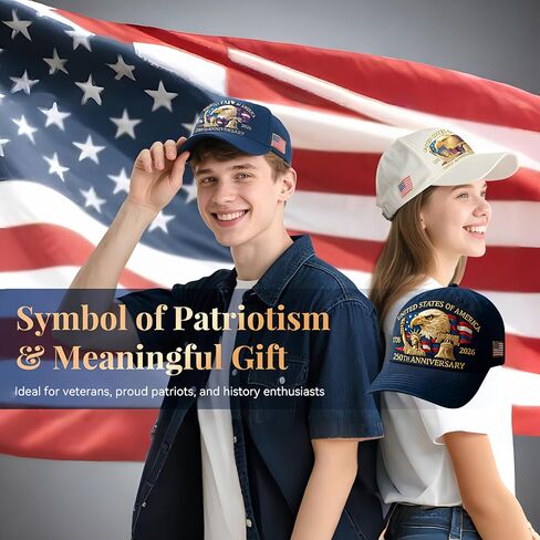 United States 250th Anniversary Hat Eagle - United States 250th Anniversary Hat, Patriotic Adjustable Baseball Cap in Kuwait