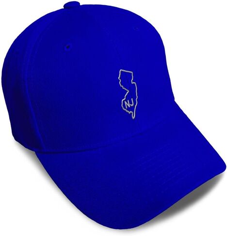 Custom Baseball Caps for Men & Women Embroidered New Jersey Flag Map Nj Nje. Jerseyan Acrylic in Kuwait