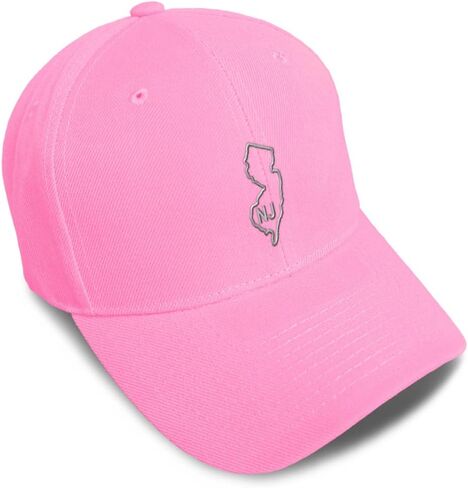 Custom Baseball Caps for Men & Women Embroidered New Jersey Flag Map Nj Nje. Jerseyan Acrylic in Kuwait