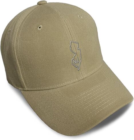 Custom Baseball Caps for Men & Women Embroidered New Jersey Flag Map Nj Nje. Jerseyan Acrylic in Kuwait