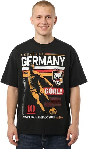 Homestand Futbol Germany Goal Poster Art Adult White Crew Neck Short Sleeve T-Shirt in Kuwait