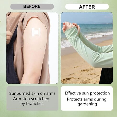 JATEBI UV Sun Protection Arm Sleeves for Women 3 Pairs, Cooling Sunscreen Arm Covers Summer Arm Sleeve with Thumb Hole & Bear Pattern for Outdoor Sports Cycling Driving in Kuwait