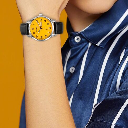 BERNY Men's Easy-to-Read Watch Standard Analog Display Quartz Leather Strap Wristwatch Classic Elegant Day&Date Watch for Men in Kuwait