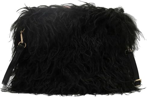 Faux Fur Square Shoulder Crossbody Bag for Women Handbag Fluffy Plush Soft Casual Clutch Fall Purse in Saudi Arabia
