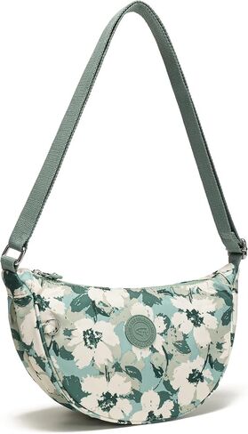 Crescent Crossbody Bags for Women, Small Nylon Lightweight Shoulder Purse, Adjustable Strap Casual Everyday in Saudi Arabia