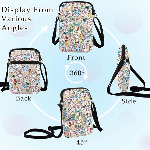 BWWKTOP Heihei Chicken Crossbody Bag Heihei Lover Gift Pig Pua Adjustable Strap Bag Heihei Merch in Kuwait