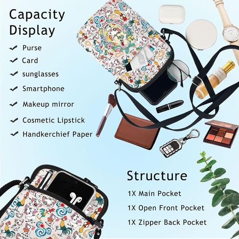 BWWKTOP Heihei Chicken Crossbody Bag Heihei Lover Gift Pig Pua Adjustable Strap Bag Heihei Merch in Kuwait