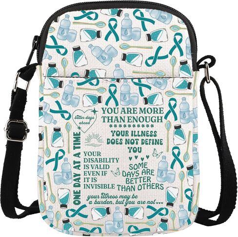WSNANG POTS Awareness Gift POTS Syndrome Fighter Warrior Cossbody Bag Dysautonomia Awareness Gift in Kuwait