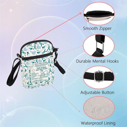 WSNANG POTS Awareness Gift POTS Syndrome Fighter Warrior Cossbody Bag Dysautonomia Awareness Gift in Kuwait