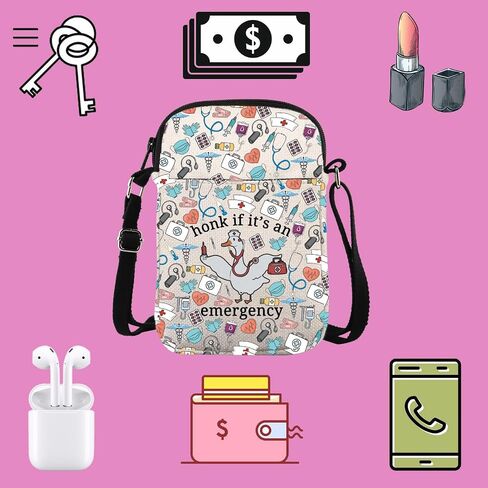 TSOTMO Funny Nurse Gift Honk If It's An Emergency Crossbody Bag RN Nurse EMT Doctor Gift for Women in Kuwait
