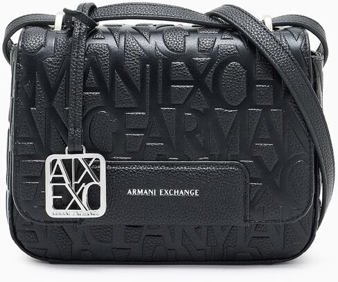 Armani Exchange Women's Liz Crossbody Bag Black , Matte Black, One Size in Kuwait