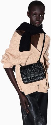 Armani Exchange Women's Liz Crossbody Bag Black , Matte Black, One Size in Kuwait