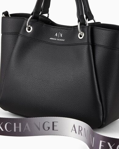 Armani Exchange Women's Liz Crossbody Bag Black , Matte Black, One Size in Kuwait