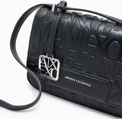 Armani Exchange Women's Liz Crossbody Bag Black , Matte Black, One Size in Kuwait